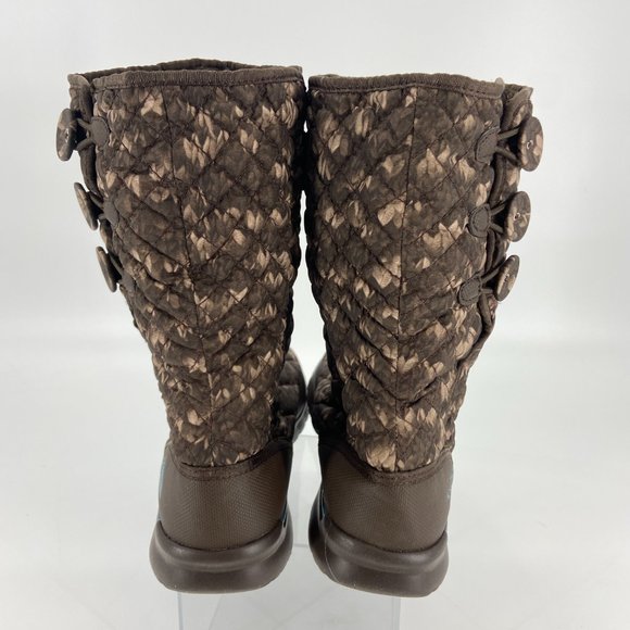 The North Face ThermoBall Eco Button Up Winter Boots Womens Size 11 Brown New - Picture 4 of 13